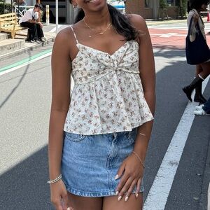 Floral Spaghetti Strap Top